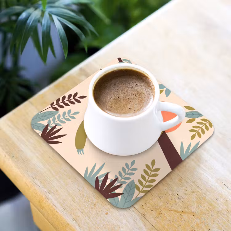 Coaster - Animals - Mother - Baby - Nature - Green — 3