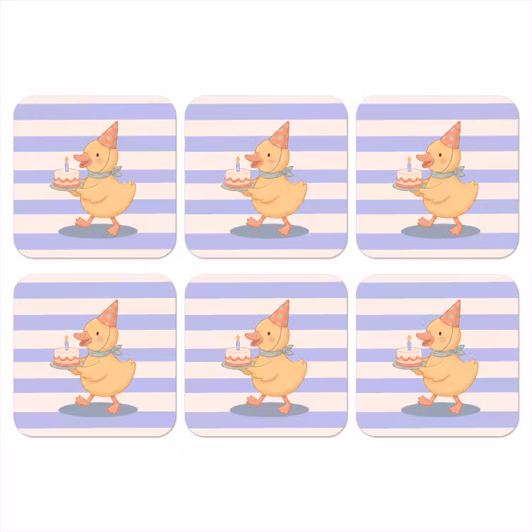 Coaster - Bird - Party - Cake - Children - Illustration — 1