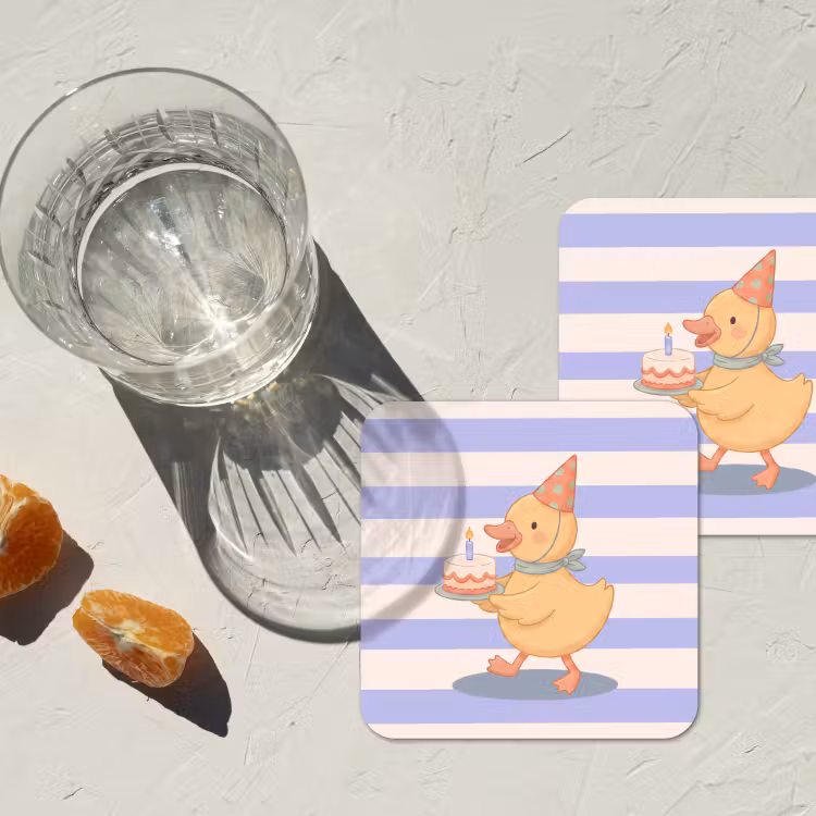 Coaster - Bird - Party - Cake - Children - Illustration — 2