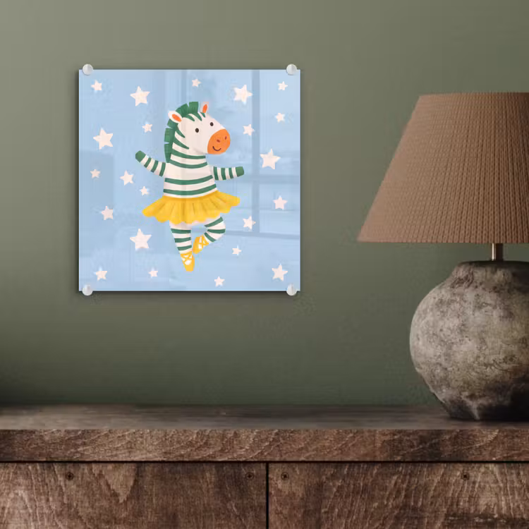 Glass Print - Animals - Dance - Illustration - Children's Room - Stars — 4