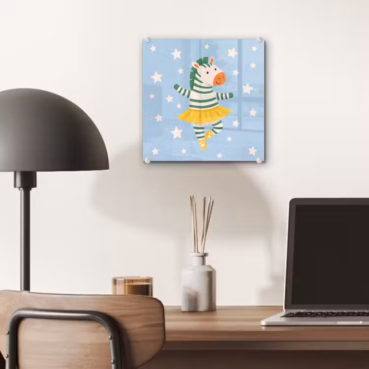 Glass Print - Animals - Dance - Illustration - Children's Room - Stars — 7