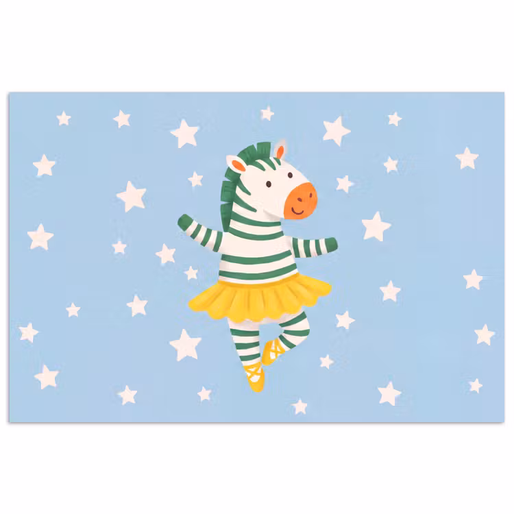 Poster - Animals - Dance - Illustration - Children's Room - Stars — 1