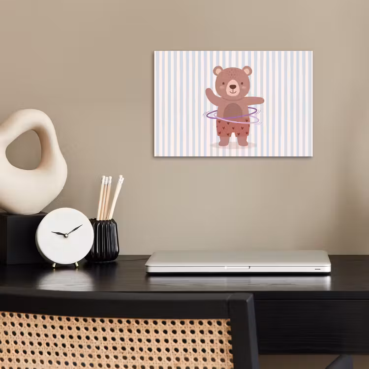 Poster - Bear - Hoop - Children's Room - Illustration - Brown — 2