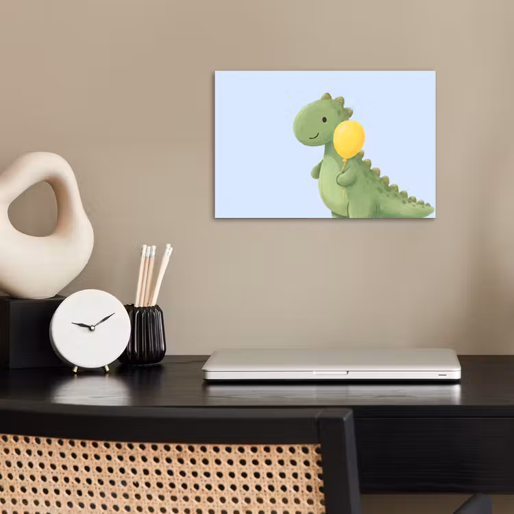Poster - Dinosaur - Balloon - Children's Room - Illustration - Green — 2