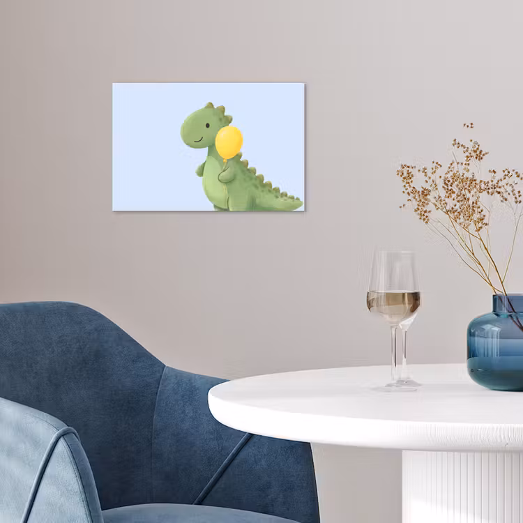 Poster - Dinosaur - Balloon - Children's Room - Illustration - Green — 4
