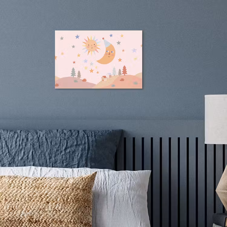 Poster - Sun - Moon - Stars - Children's Room - Pastel — 3