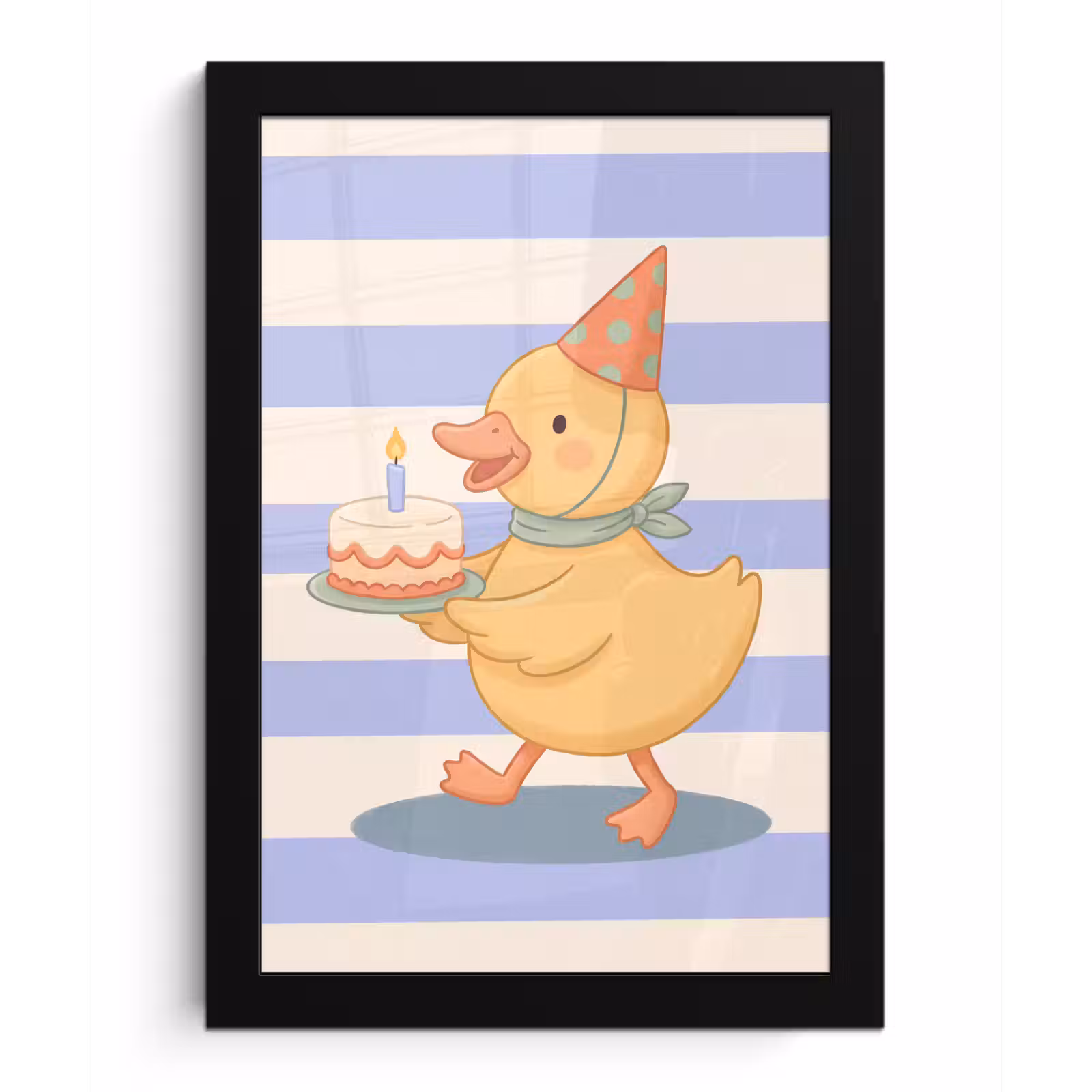 Framed Prints - Bird - Party - Cake - Children - Illustration — 1