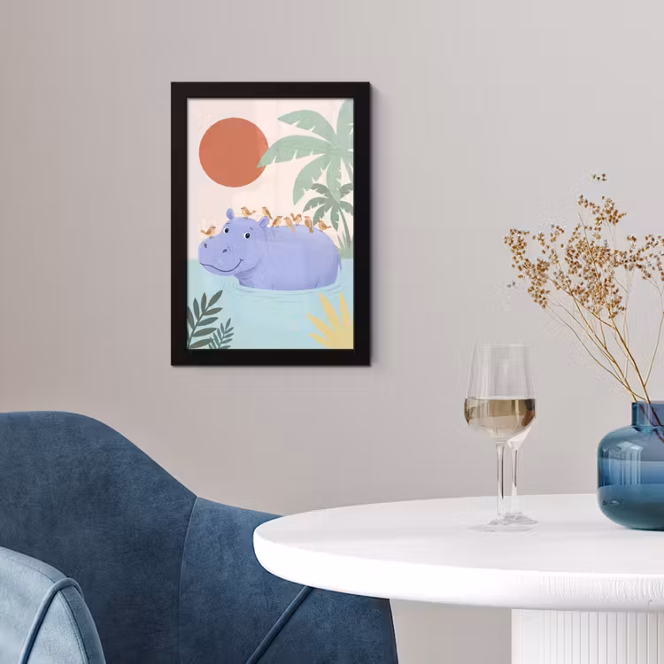 Framed Prints - Animals - Bird - Water - Nature - Illustration — 4