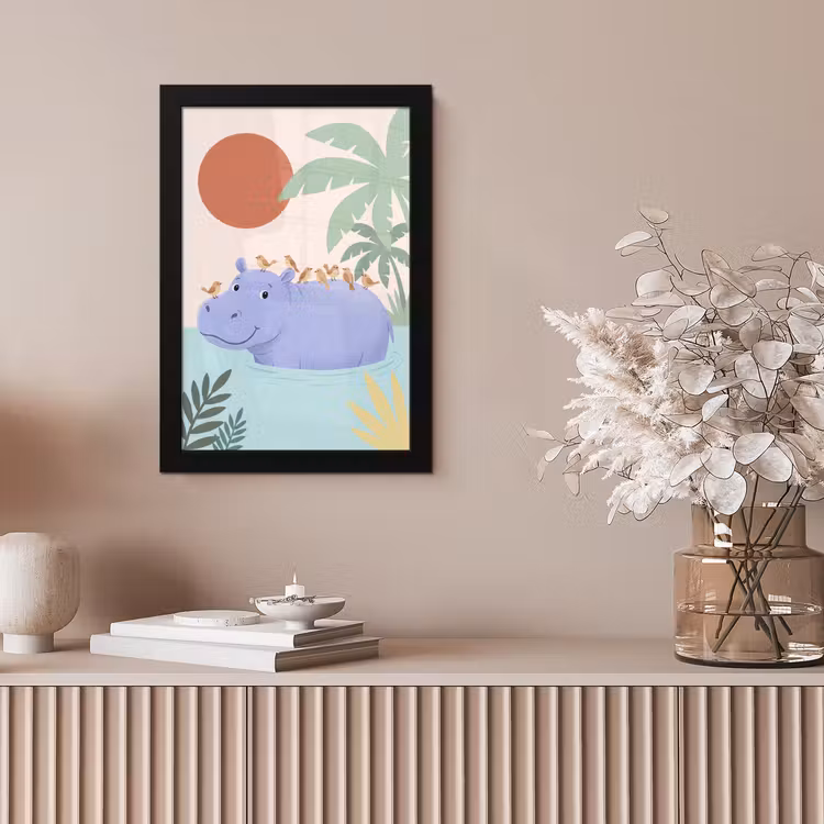 Framed Prints - Animals - Bird - Water - Nature - Illustration — 5