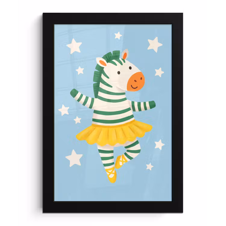 Framed Prints - Animals - Dance - Illustration - Children's Room - Stars — 1