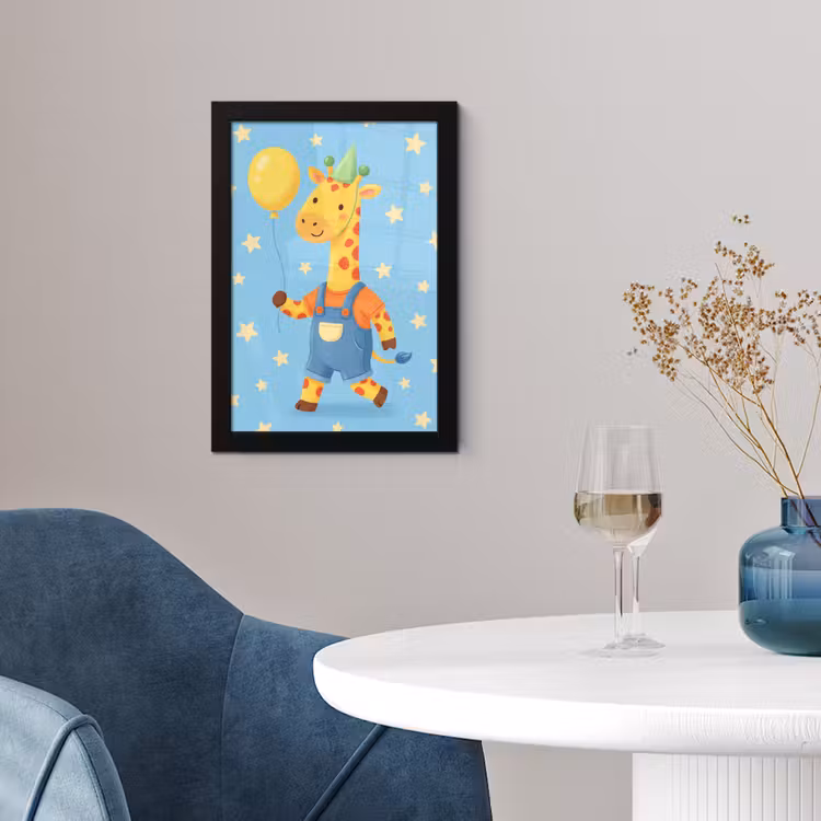 Framed Prints - Animals - Giraffe - Balloon - Party - Children's Room — 4