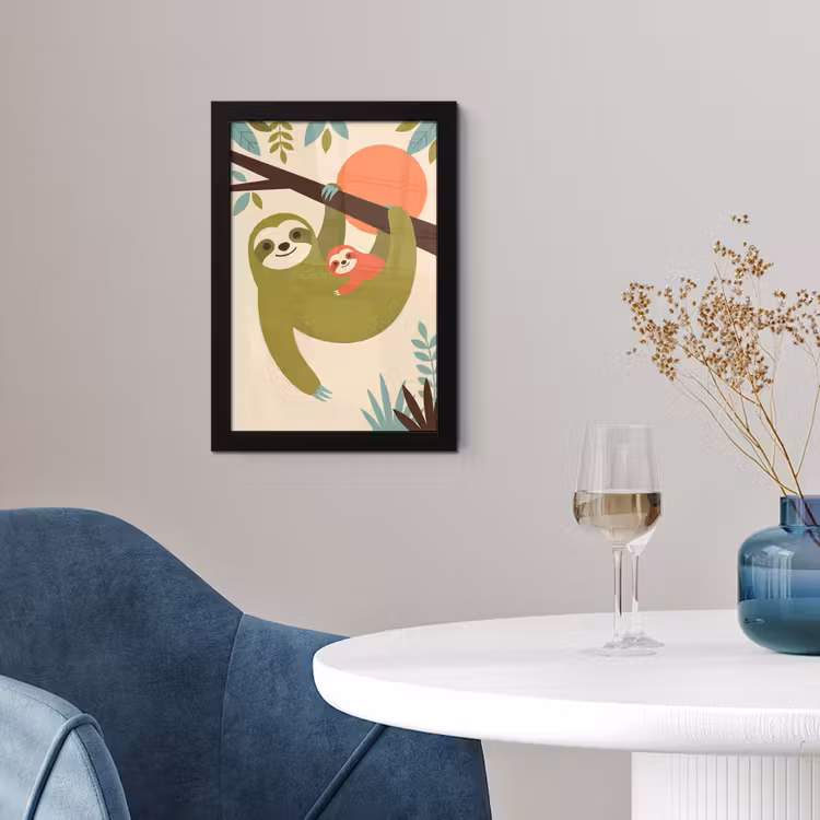 Framed Prints - Animals - Mother - Baby - Nature - Green — 4