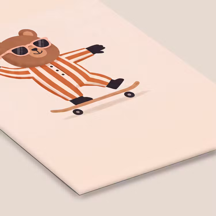 Framed Prints - Animals - Skateboard - Game - Cartoon - Pink — 6