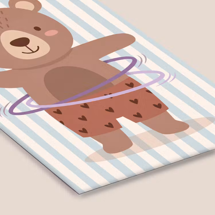 Framed Prints - Bear - Hoop - Children's Room - Illustration - Brown — 6