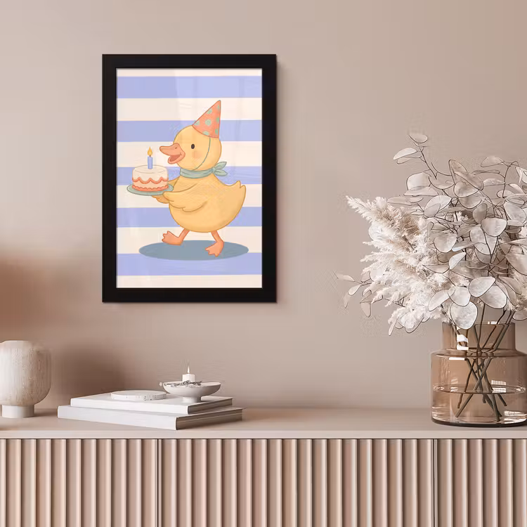 Framed Prints - Bird - Party - Cake - Children - Illustration — 5