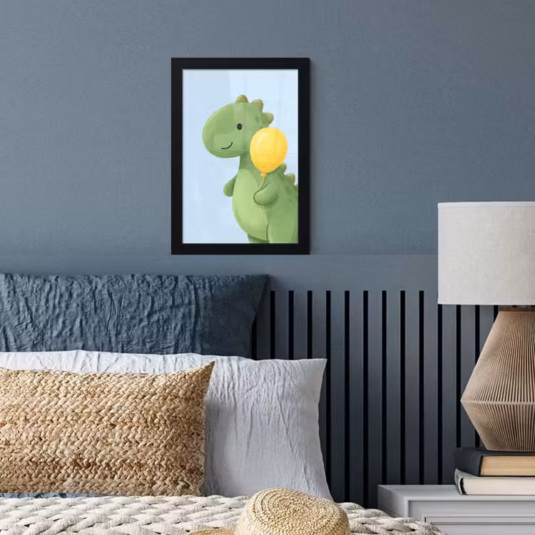 Framed Prints - Dinosaur - Balloon - Children's Room - Illustration - Green — 3