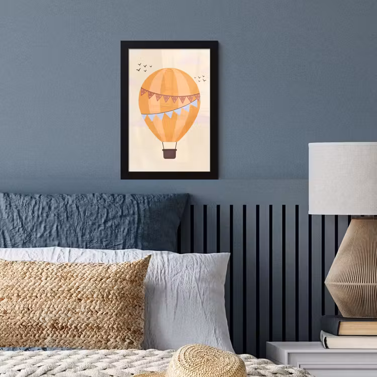 Framed Prints - Hot Air Balloon - Garlands - Adventure - Illustration - Orange — 3