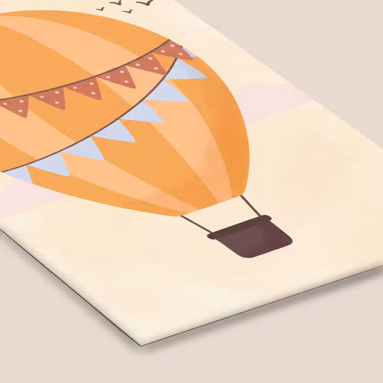 Framed Prints - Hot Air Balloon - Garlands - Adventure - Illustration - Orange — 6
