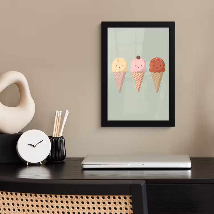 Framed Prints - Ice Cream - Cones - Food - Illustration - Cheerful — 2