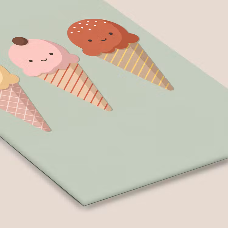 Framed Prints - Ice Cream - Cones - Food - Illustration - Cheerful — 6