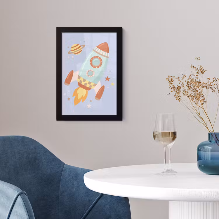 Framed Prints - Rocket - Space - Planet - Illustration — 4