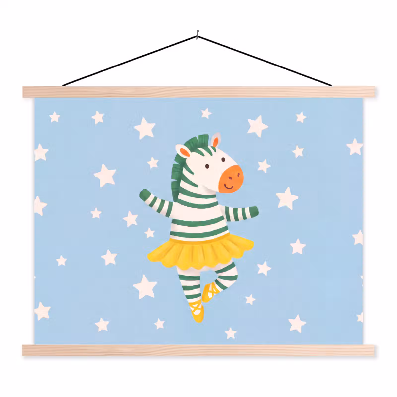Hanging Poster - Animals - Dance - Illustration - Children's Room - Stars — 1