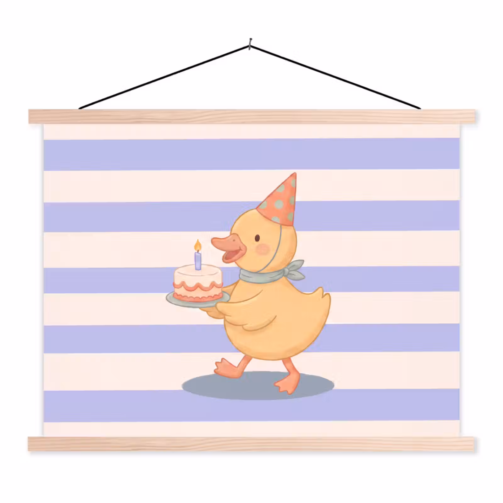 Hanging Poster - Bird - Party - Cake - Children - Illustration — 1