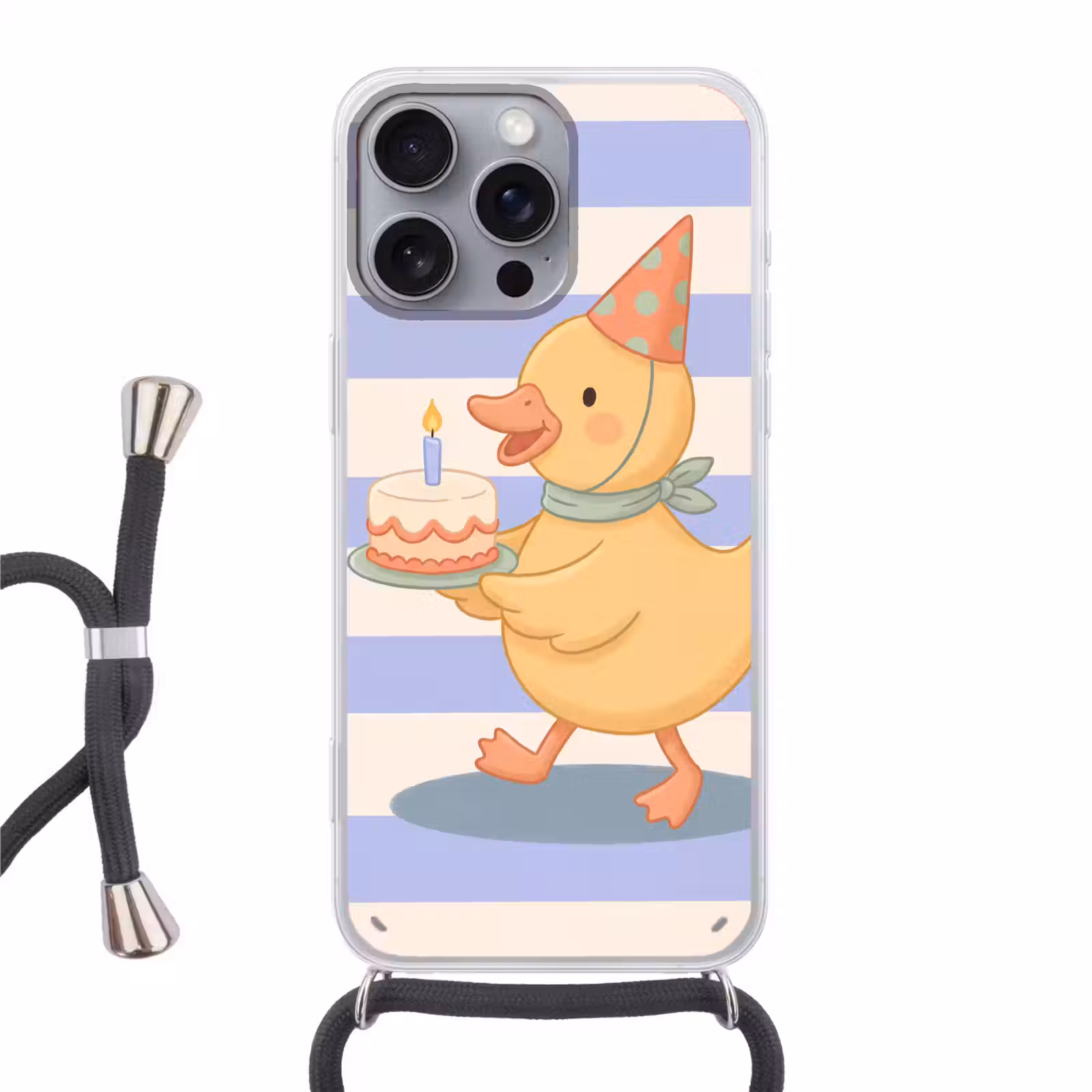 Phone case crossbody - Bird - Party - Cake - Children - Illustration — 1