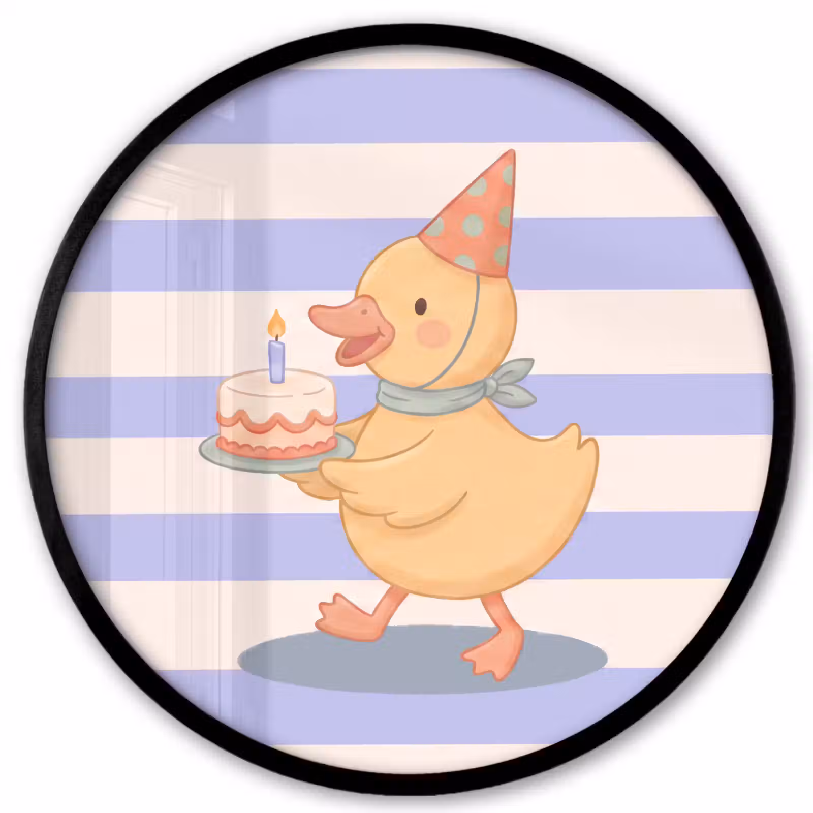 Photo Frame Round - Bird - Party - Cake - Children - Illustration — 1