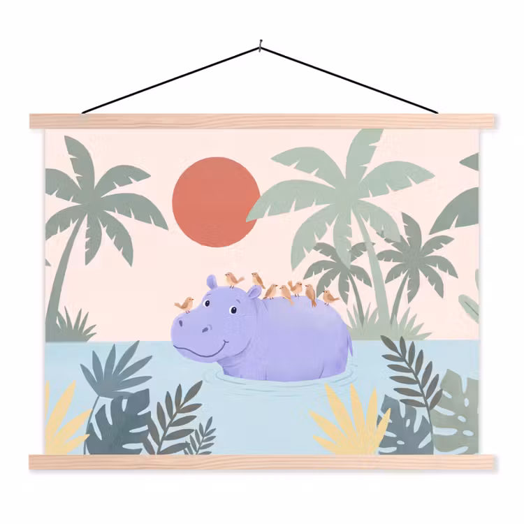 Hanging Poster - Animals - Bird - Water - Nature - Illustration — 1
