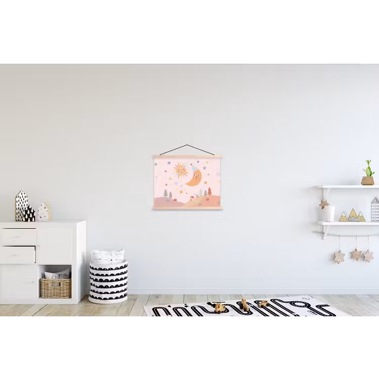 Hanging Poster - Sun - Moon - Stars - Children's Room - Pastel — 3
