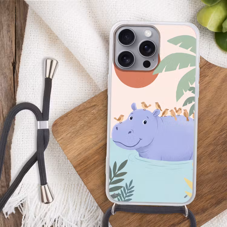 Phone case crossbody - Animals - Bird - Water - Nature - Illustration — 3