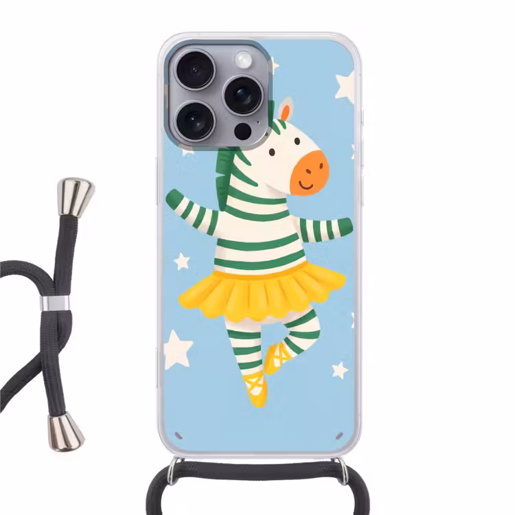 Phone case crossbody - Animals - Dance - Illustration - Children's Room - Stars — 1