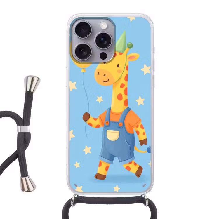 Phone case crossbody - Animals - Giraffe - Balloon - Party - Children's Room — 1