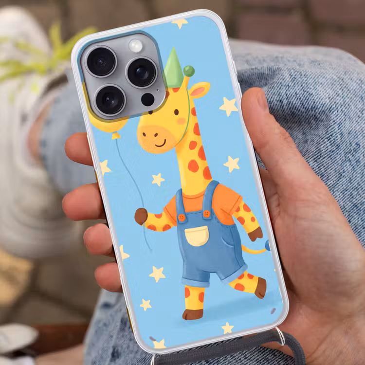 Phone case crossbody - Animals - Giraffe - Balloon - Party - Children's Room — 2