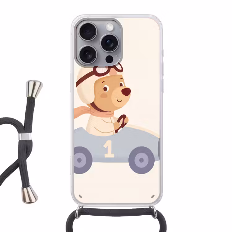 Phone case crossbody - Bear - Car - Children's Room - Cartoon - Playful — 1