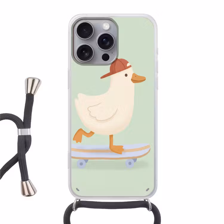 Phone case crossbody - Bird - Skateboard - Animals - Cartoon - Playful — 1