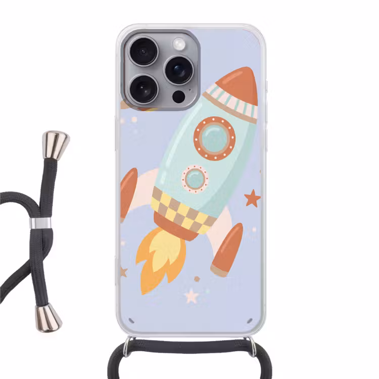 Phone case crossbody - Rocket - Space - Planet - Illustration — 1