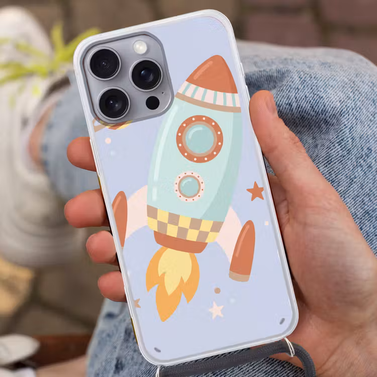 Phone case crossbody - Rocket - Space - Planet - Illustration — 2