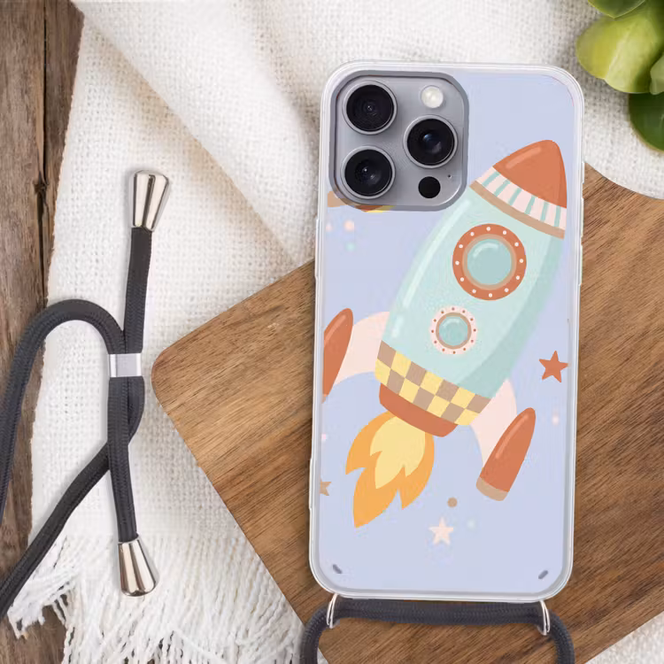 Phone case crossbody - Rocket - Space - Planet - Illustration — 3
