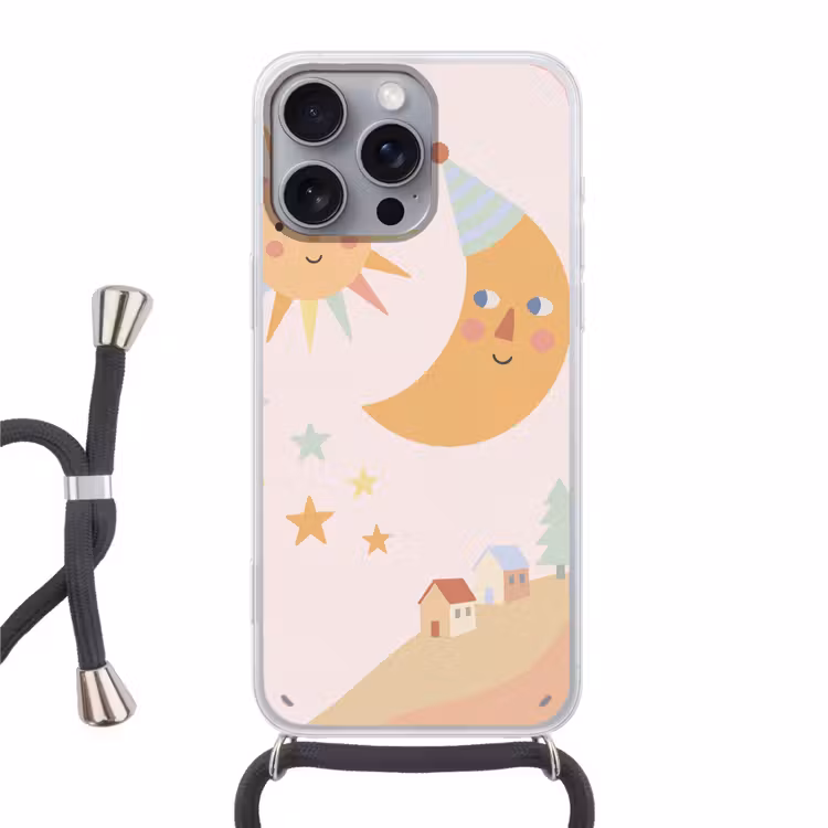 Phone case crossbody - Sun - Moon - Stars - Children's Room - Pastel — 1