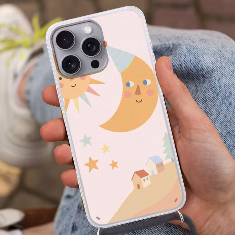 Phone case crossbody - Sun - Moon - Stars - Children's Room - Pastel — 2