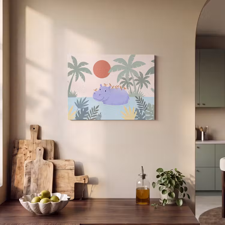 Acoustic Panel - Animals - Bird - Water - Nature - Illustration — 3