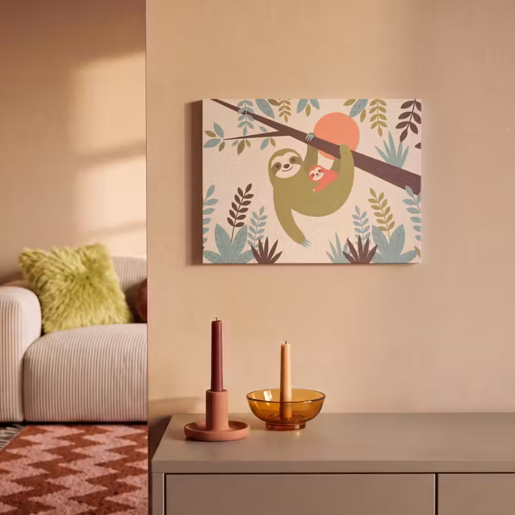 Acoustic Panel - Animals - Mother - Baby - Nature - Green — 2
