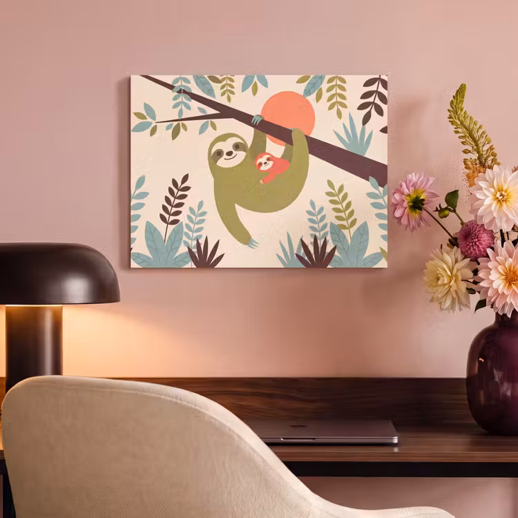 Acoustic Panel - Animals - Mother - Baby - Nature - Green — 4
