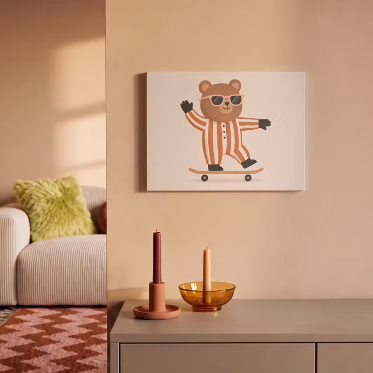 Acoustic Panel - Animals - Skateboard - Game - Cartoon - Pink — 2