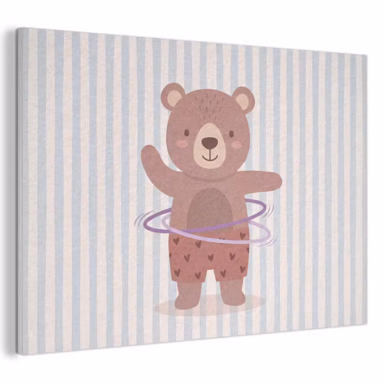Acoustic Panel - Bear - Hoop - Children's Room - Illustration - Brown — 1