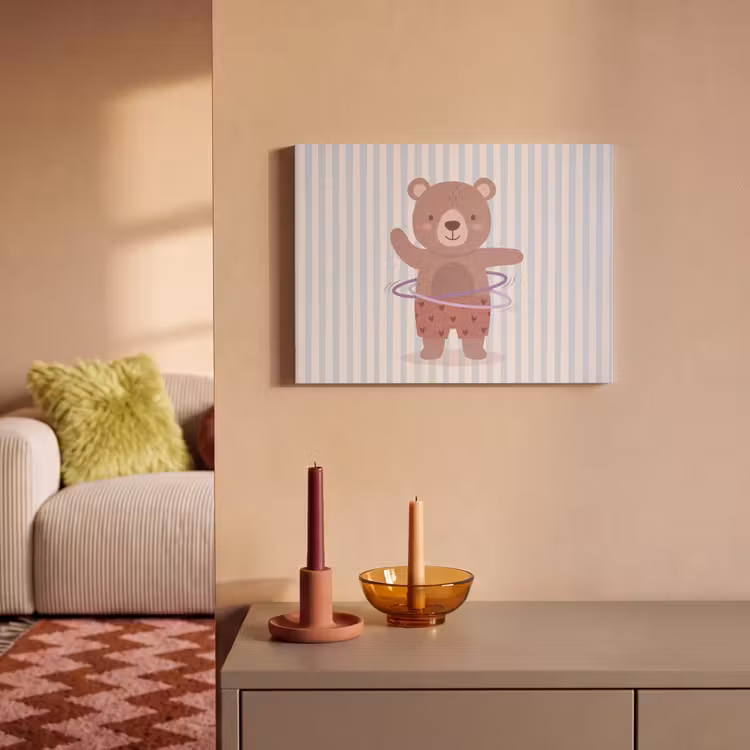Acoustic Panel - Bear - Hoop - Children's Room - Illustration - Brown — 2