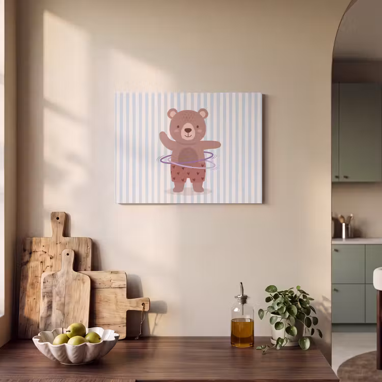Acoustic Panel - Bear - Hoop - Children's Room - Illustration - Brown — 3