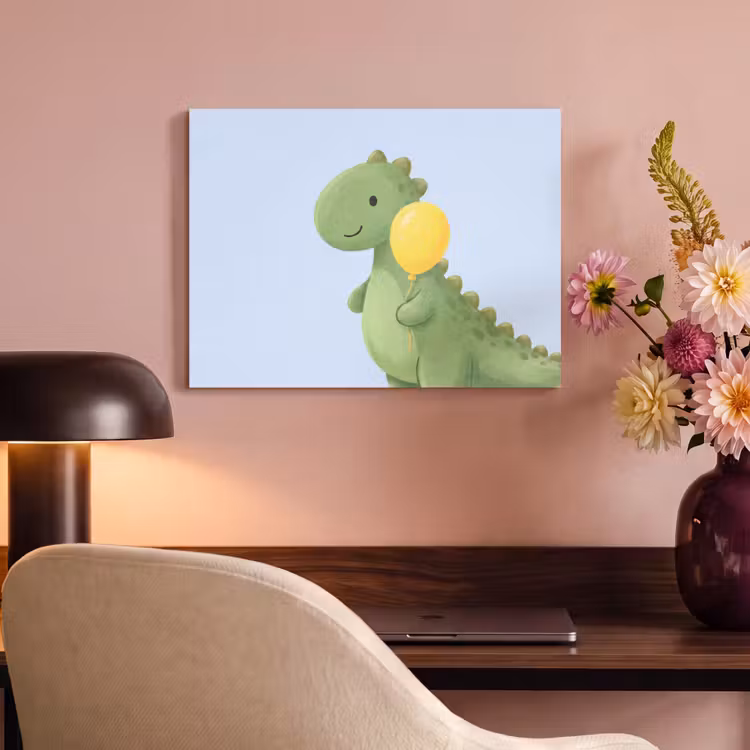 Acoustic Panel - Dinosaur - Balloon - Children's Room - Illustration - Green — 4